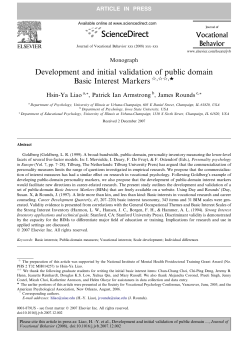Development and initial validation of public domain Basic Interest