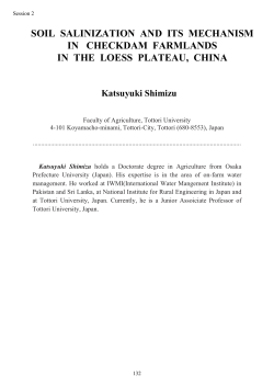 soil salinization and its mechanism in checkdam farmlands in the