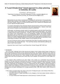 A "Local Climate Zone" based approach to urban planning in