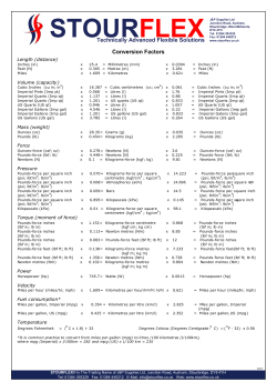 Conversion Factors