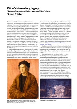 D&uuml;rer`s Nuremberg Legacy: Susan Foister