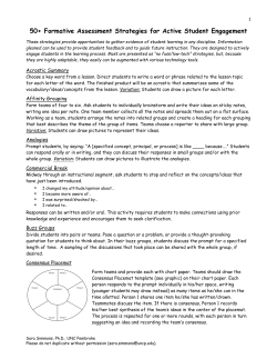 50+ Formative Assessment Strategies for Active Student Engagement