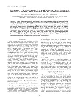 The Analysis of 13C/12C Ratios in Exhaled CO2: Its Advantages