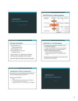 Information Retrieval Information Retrieval