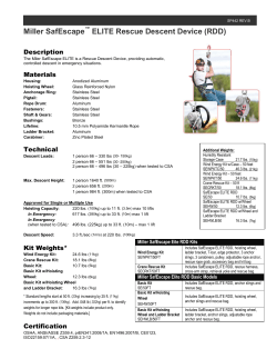 Miller SafEscape Technical Data Sheet