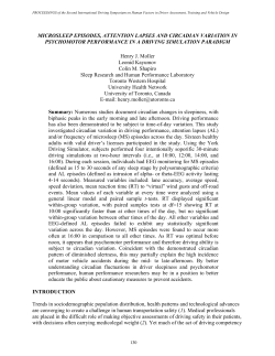 MICROSLEEP EPISODES, ATTENTION LAPSES AND CIRCADIAN