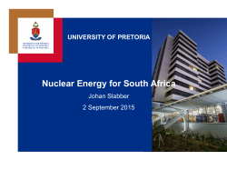 Nuclear Energy for South Africa