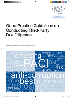 Good Practice Guidelines on Conducting Third
