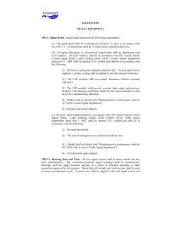 SECTION 1092 SIGNAL EQUIPMENT 1092.1 Signal Heads. Signal