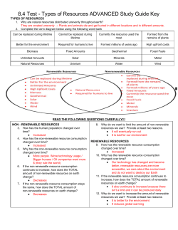 8.4 Test Types of Resources ADVANCED Study Guide Key