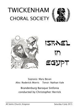 programme - Twickenham Choral Society