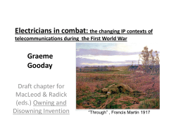 Electricians in combat - Owning and Disowning Invention