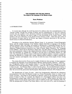 TIlE GODD~AND TIlE SEA PEOPLE Department of Linguistics