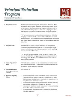 Principal Reduction Program - Keep Your Home, California.