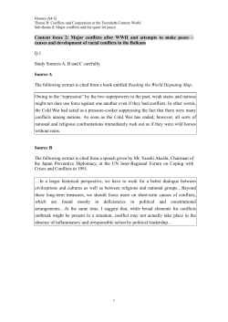 Major conflicts after WWII and attempts to make peace