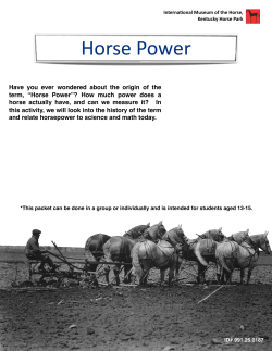 Horsepower packet - International Museum of the Horse