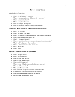 Test 2 - Study Guide - CS Community &ndash; Computer Science
