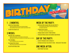 birthday party check list