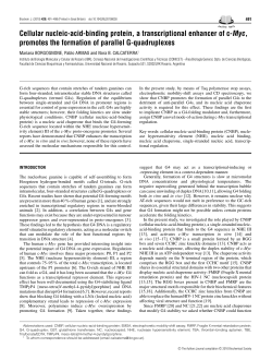 Cellular nucleic-acid-binding protein, a transcriptional enhancer of c