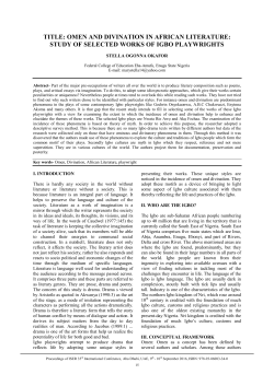 title: omen and divination in african literature