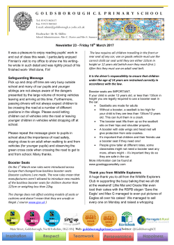Newsletter 23 - Goldsborough Primary School