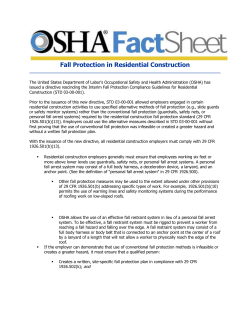 Fall Protection in Residential Construction