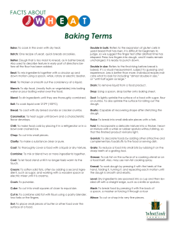 Baking Terms - Wheat Foods Council