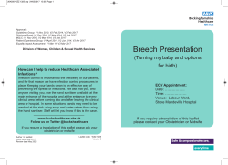 Breech Presentation - Buckinghamshire Healthcare NHS Trust