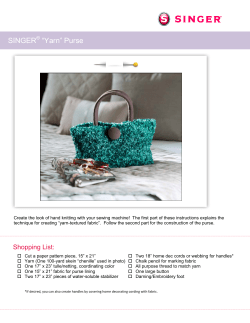 SINGER &ldquo;Yarn&rdquo; Purse