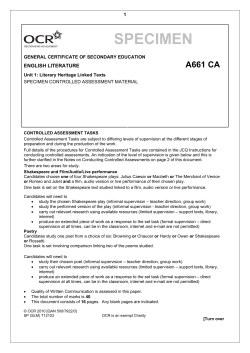 Literary heritage linked texts - Controlled - Specimen