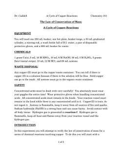 A Cycle of Copper Reaction