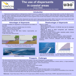 Advantages of dispersants Disadvantages of dispersants