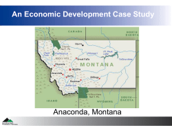 Anaconda, Montana An Economic Development Case Study