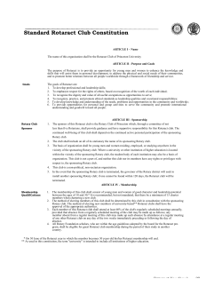 Standard Rotaract Club Constitution