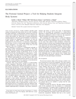 The Fictional Animal Project: a Tool for Helping Students Integrate
