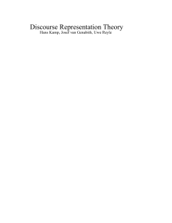 Discourse Representation Theory