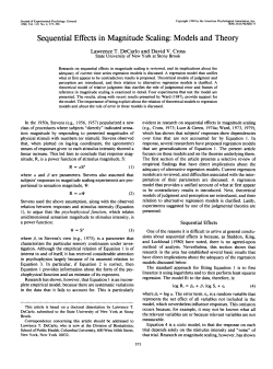 Sequential Effects in Magnitude Scaling: Models and Theory