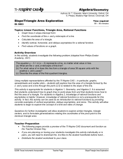 Activity overview - TI Education