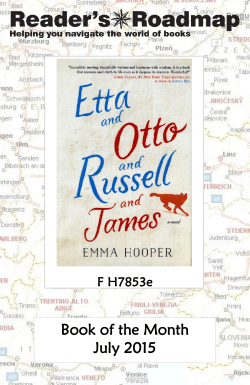 Book of the Month July 2015 - Eleanor London C&ocirc;te Saint