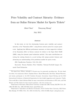 Price Volatility and Contract Maturity