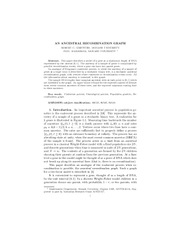 Ancestral recombination graph
