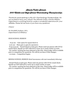 Atlanta Public Schools 2015 Middle and High School Cheerleading