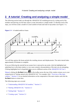 2. A tutorial: Creating and analyzing a simple model