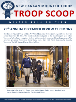 troop scoop - New Canaan Mounted Troop