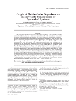Origin of Multicellular Organisms as an Inevitable Consequence of