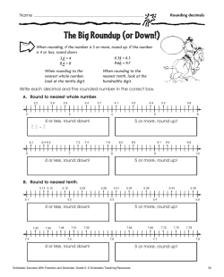 The Big Roundup (or Down!)