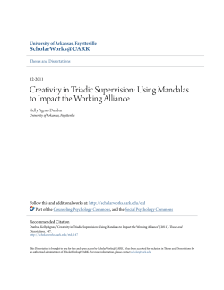 Creativity in Triadic Supervision: Using Mandalas to Impact the