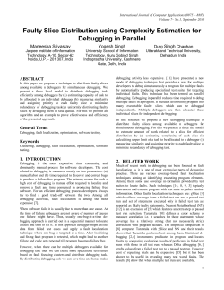 Faulty Slice Distribution using Complexity Estimation for Debugging