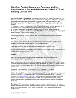 Handicap Parking Signage and Pavement Marking Requirements