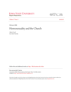 Homosexuality and the Church